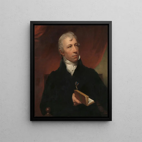 Portrait painting of Cornelis Apostool, first director of the Rijksmuseum - Charles Howard Hodges — framed artwork on a wall