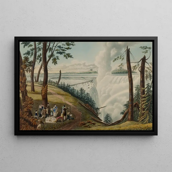 Les chutes du Niagara - Charles Hunt — framed artwork on a wall