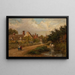 Village Scene - Charles James Lewis — framed artwork on a wall