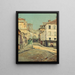 La Rue Norvins à Montmartre - Charles Jean Coussedire — framed artwork on a wall