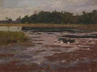 Evening Marshland Landscape - Charles Johann Palmi — artwork view