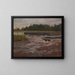 Evening Marshland Landscape - Charles Johann Palmi — framed artwork on a wall