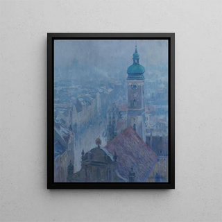 View of Munich from Alter Peter - Charles Johann Palmi — framed artwork on a wall