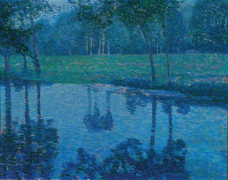 Garden landscape with a stream - Charles Johann Palmi — artwork view