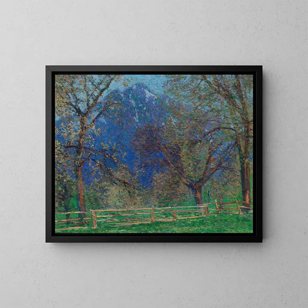 Fruit Tree in front of the Cart - Charles Johann Palmi — framed artwork on a wall
