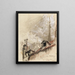 Effects of rooftops on Chanoinesse street - Charles Jouas — framed artwork on a wall