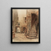 Staircase and courtyard of 22 rue Chanoinesse - Charles Jouas — framed artwork on a wall