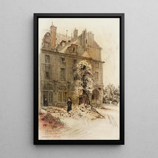 The Abbey Gardens at Bois - Charles Jouas — framed artwork on a wall