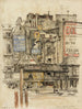 Place Saint André des Arts during the metro works - Charles Jouas — artwork view
