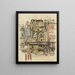 Place Saint André des Arts during the metro works - Charles Jouas — framed artwork on a wall