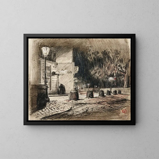 A Corner of Montmartre - Charles Jouas — framed artwork on a wall