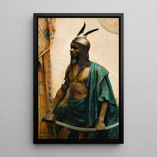 The Nubian Guard - Charles Knighton Warren — framed artwork on a wall