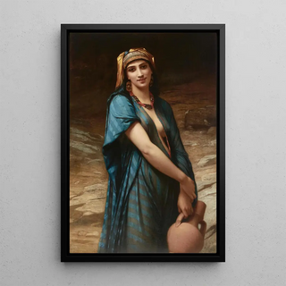 Puiser de l'eau - Charles Landelle — framed artwork on a wall