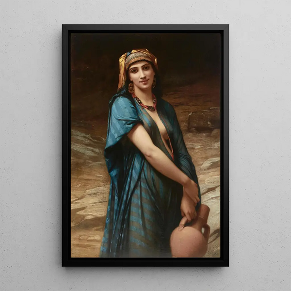 Puiser de l'eau - Charles Landelle — framed artwork on a wall