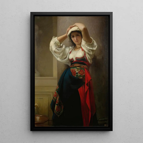 L'Italienne - Charles Landelle — framed artwork on a wall