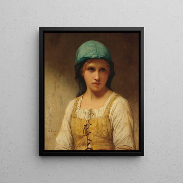 The young peasant - Charles Landelle — framed artwork on a wall