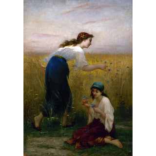 Reproduction of the painting Les bleuets - Charles Landelle