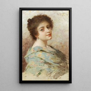 Reproduction of the painting Portrait of a Young Woman - Charles Landelle