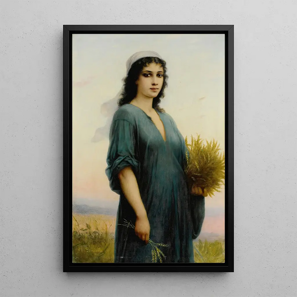 La glaneuse - Charles Landelle — framed artwork on a wall