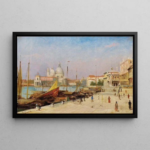View of Venice - Charles Landelle — framed artwork on a wall