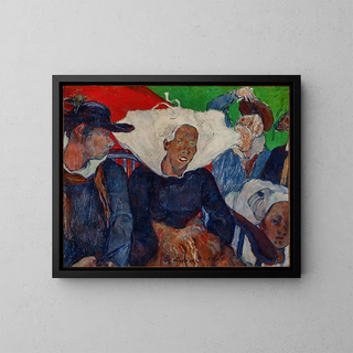 Going to the market in Brittany - Charles Laval — framed artwork on a wall