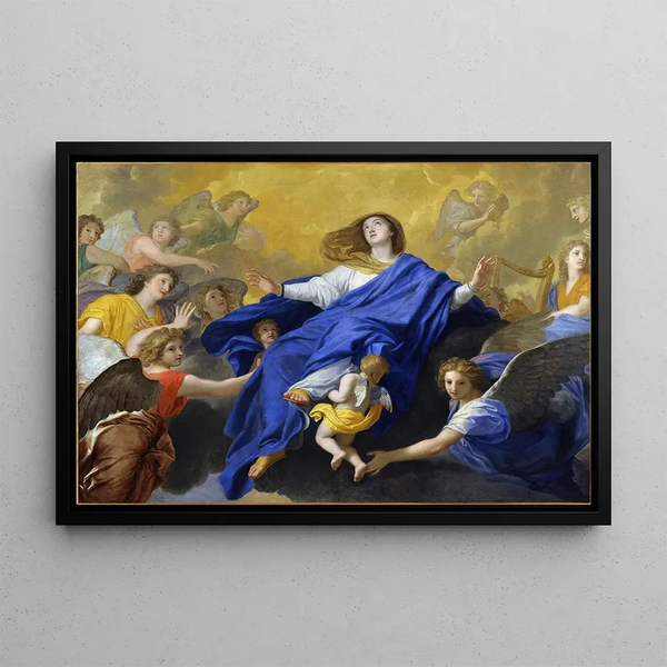L'Assomption - Charles Le Brun — framed artwork on a wall