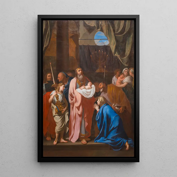 La Présentation du Christ au Temple - Charles Le Brun — framed artwork on a wall