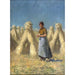 Farmhouse Painting with Wheat Sheaves - Charles Lesaar — artwork view