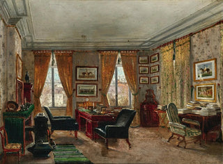 the interior of a house of horse enthusiasts - Charles Ligny — artwork view