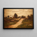 Farm on a Hill - Charles Linford — framed artwork on a wall