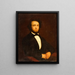 Portrait painting of Dr James R. Chilton - Charles Loring Elliott — framed artwork on a wall