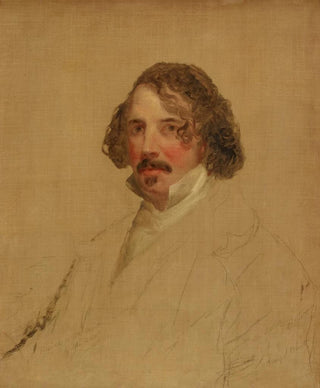 Portrait inachevé painting by Henry J. Brent - Charles Loring Elliott — artwork view