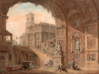 Caprice de ruines antiques - Charles Louis Clérisseau — artwork view