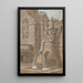 Fontaine dans une cour - Charles Louis Clérisseau — framed artwork on a wall