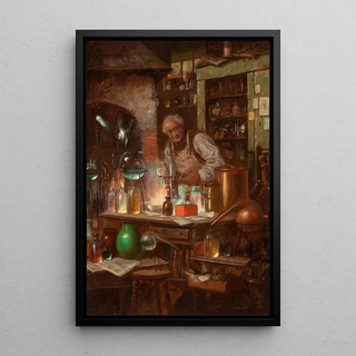 The Chemist - Charles Louis Müller — framed artwork on a wall