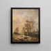 Rising tide - Charles Louis Verboeckhoven — framed artwork on a wall