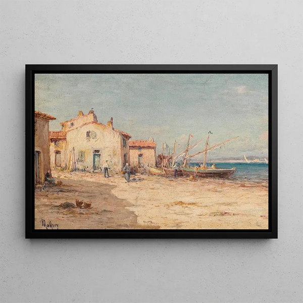 Port of Martigues - Charles Malfroy — framed artwork on a wall