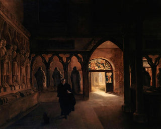 La salle des sculptures du XIVe siècle au musée des Monuments français - Charles Marie Bouton — artwork view