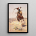 A bad horse - Charles Marion Russell — framed artwork on a wall