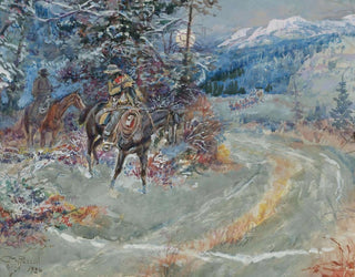 An Unexpected Halt - Charles Marion Russell — artwork view