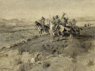 Before the arrival of the white man, Indian hunting - Charles Marion Russell — artwork view