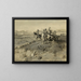 Before the arrival of the white man, Indian hunting - Charles Marion Russell — framed artwork on a wall
