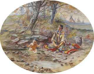 The Bath - Charles Marion Russell — artwork view
