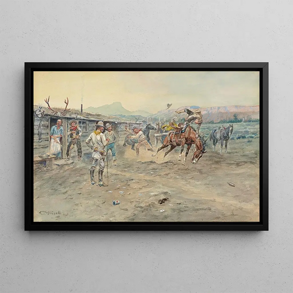 The Gentle Foot - Charles Marion Russell — framed artwork on a wall