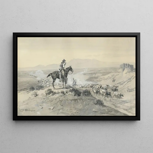 Chef de piste - Charles Marion Russell — framed artwork on a wall