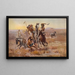 When the Sioux and the Pieds-Noirs met - Charles Marion Russell — framed artwork on a wall