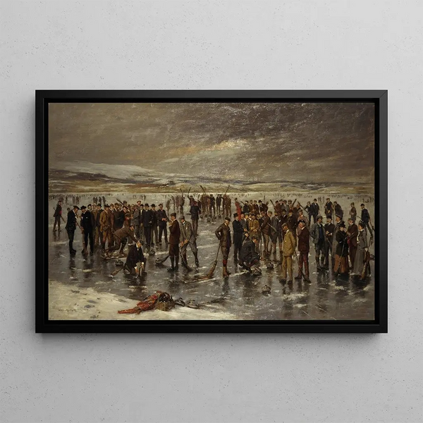 Curling at Carsebreck - Charles Martin Hardie — framed artwork on a wall