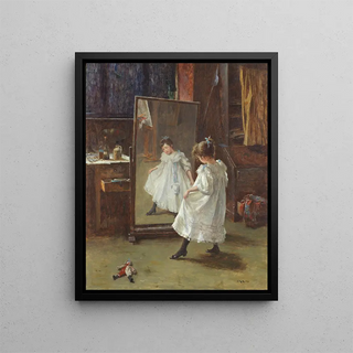 The artist's mirror - Charles Martin Hardie — framed artwork on a wall