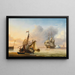 Calm Weather Ships Painting - Charles Martin Powell — framed artwork on a wall