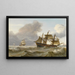 Ships by rough sea - Charles Martin Powell — framed artwork on a wall